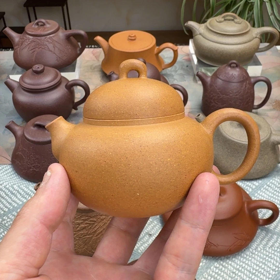 茶壶紫砂瑕疵 欢喜 黄段 175cc