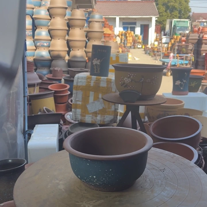 紫砂宜兴紫砂花盆