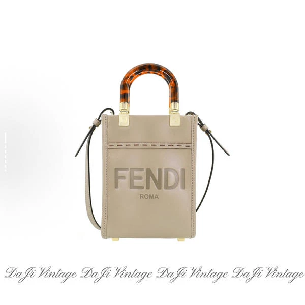 大吉中古/Fendi芬迪鸽灰色mini琴谱