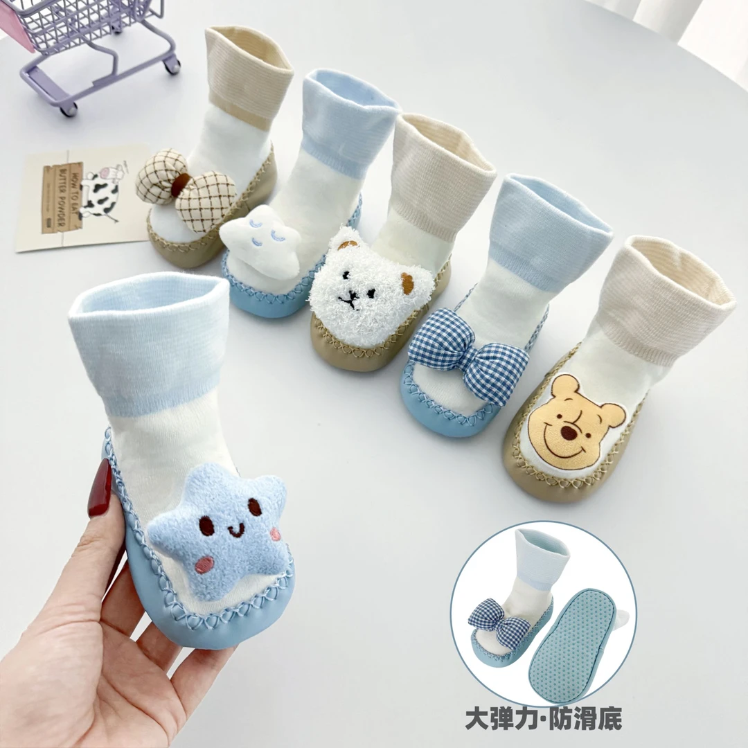 婴幼儿鞋袜男女童步前鞋防滑学步袜春秋新款新生儿隔凉护脚袜可爱