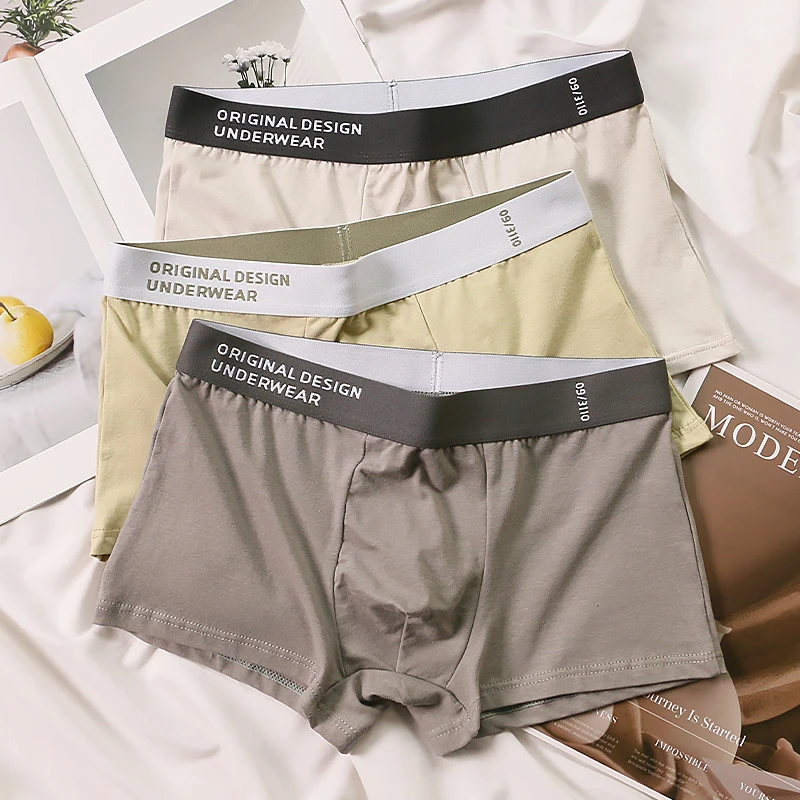 3条装（按主播给到的编号去拍）男士内裤舒适透气平角裤