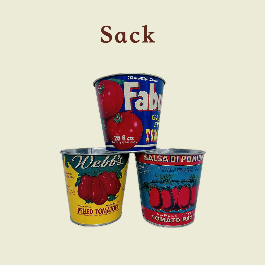 Sack复古桌面铁艺小垃圾桶客厅茶几家用餐桌创意收纳桶卧室办公室