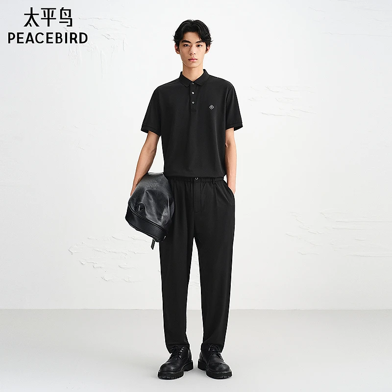 【商场同款】太平鸟男装肌理感夏季锥形透气休闲长裤B1GGE2115