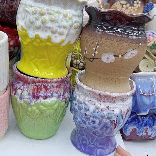 多肉绿植陶瓷花盆9.9包邮