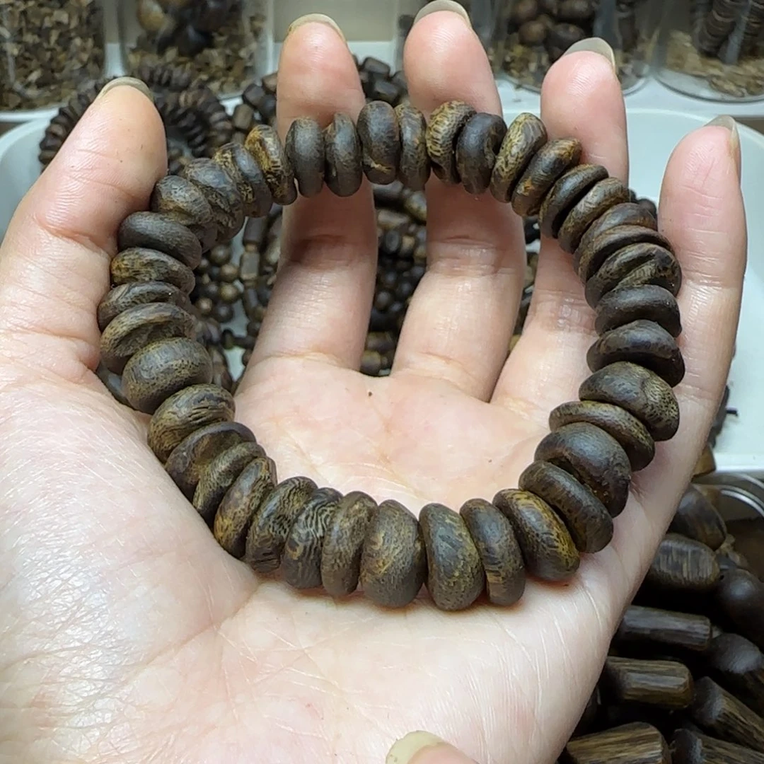 来***士沉香手串单圈树丁沉水高油21克