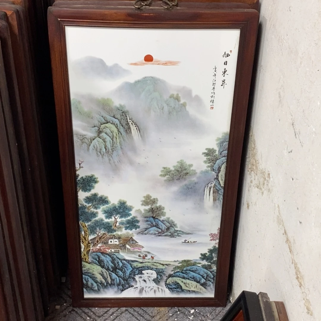 瓷片86*46 景德镇瓷板画柴窑烧制
