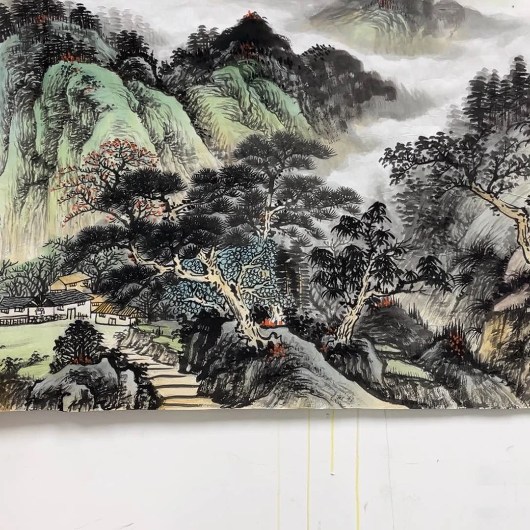 国画醉***人宣纸手绘，手工作品