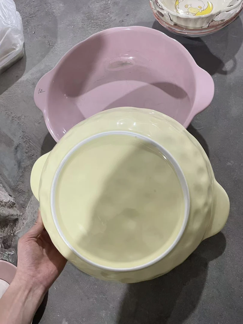 【A01-A50】【微瑕】陶瓷家用高颜值奶油风可爱风餐具焗饭烤碗微波炉