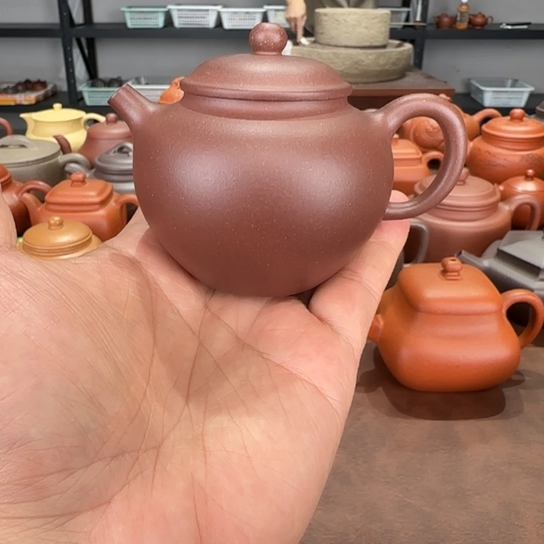 茶壶紫砂水潭紫泥140cc