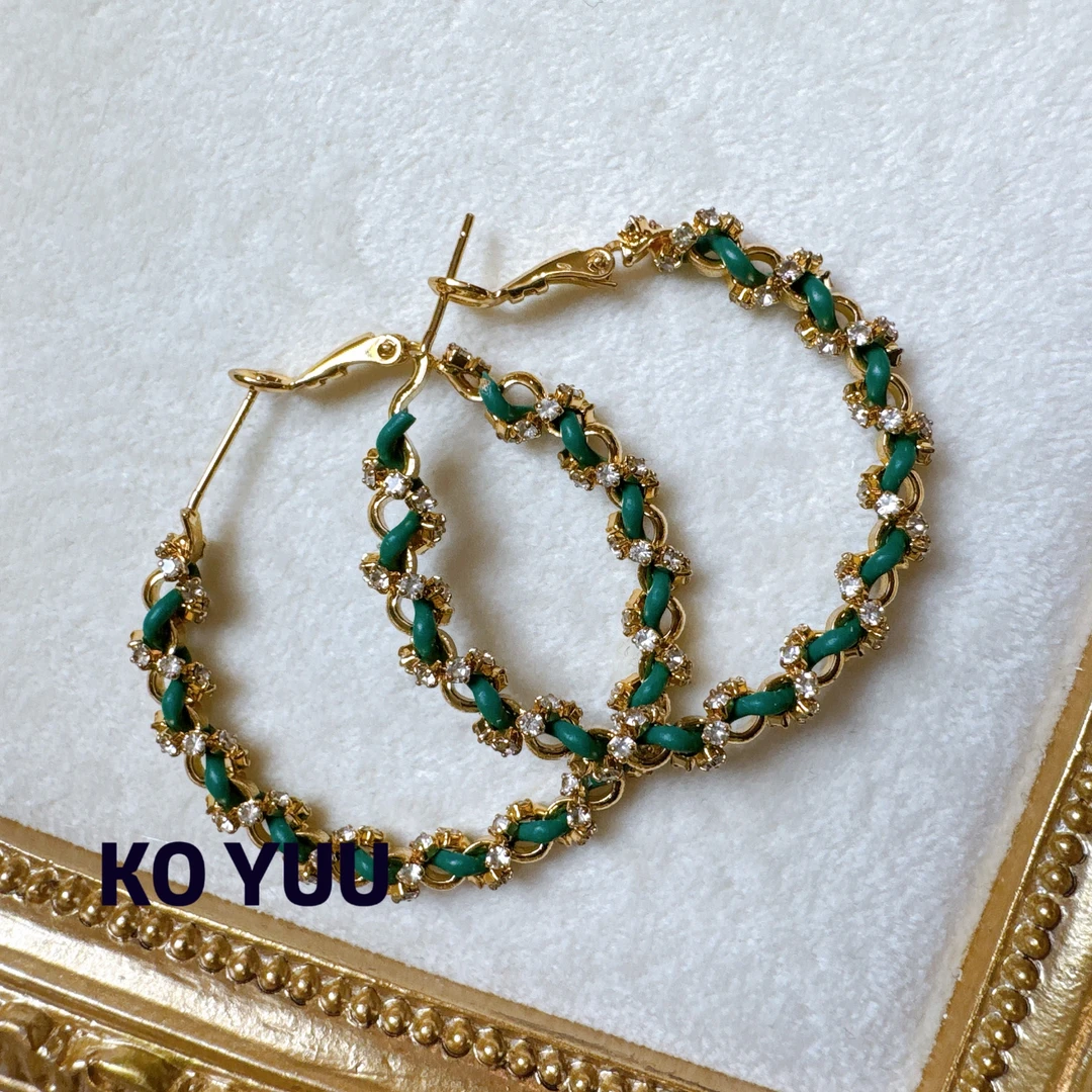 铜合金锆石耳饰 【雨桐高奢饰品】耳环CC00504