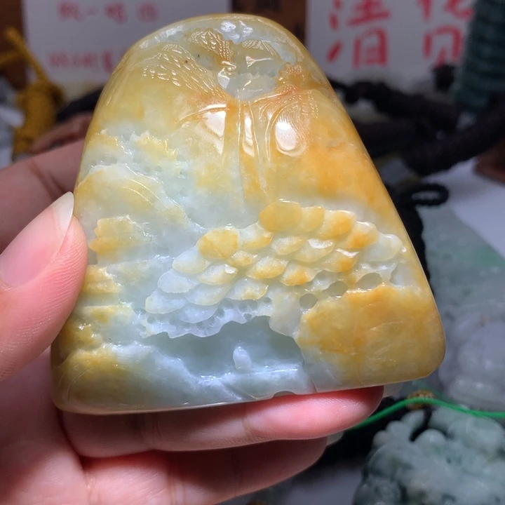 翡翠未镶嵌颈饰保真天然A货翡翠