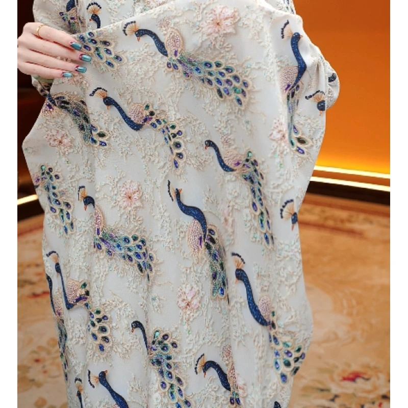 [百鸟朝凤]-连衣裙2025新款夏流行爆款高端修身