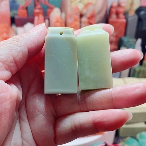 印石青田石青田石覆斗钮章