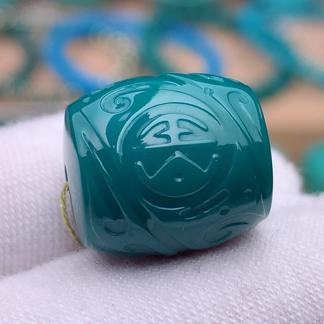 未镶嵌绿松石珠宝奇石13.9mm