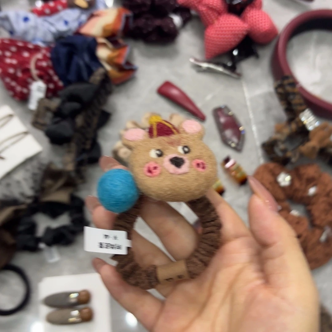 铁合金醋酸小熊发绳新款