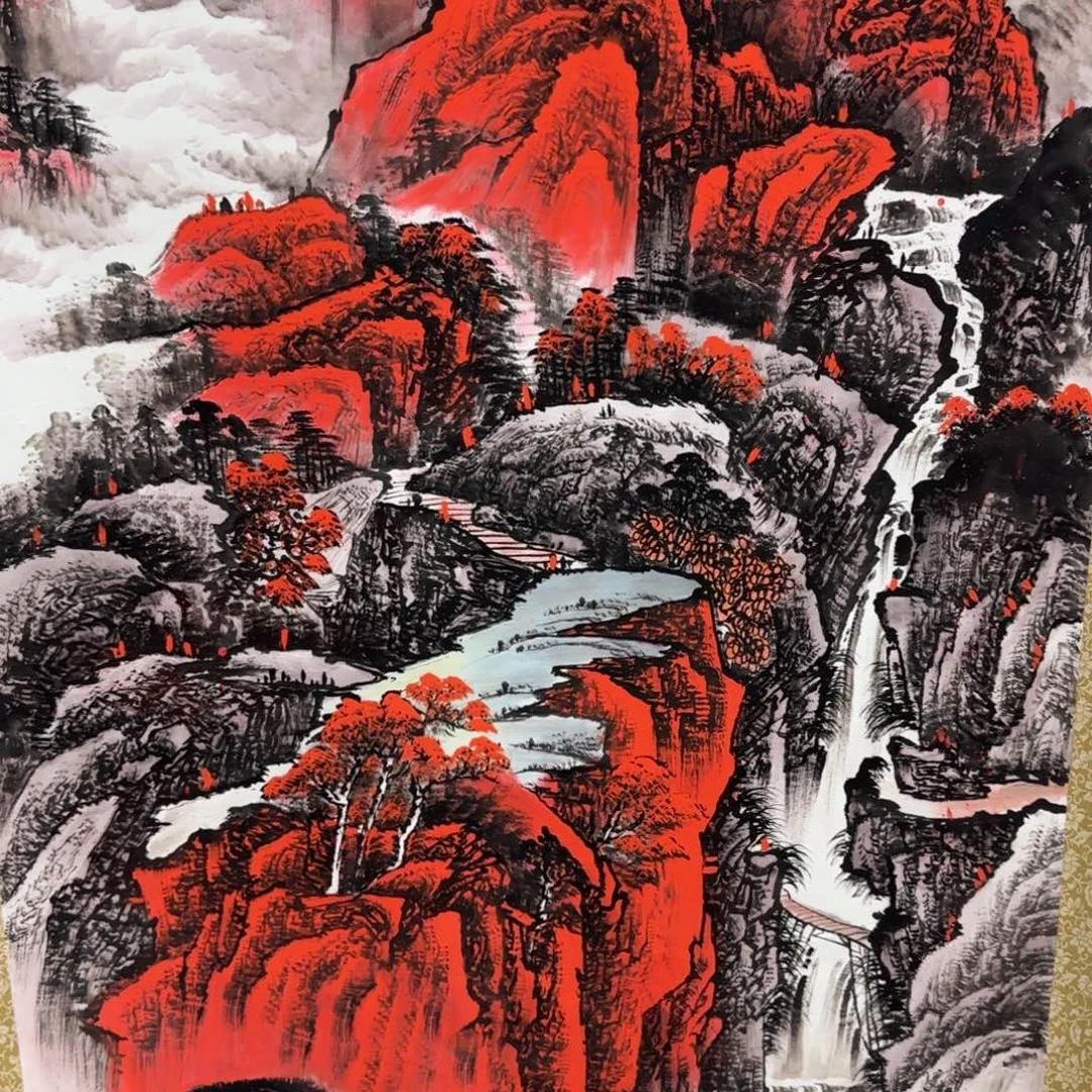 国画QA原创山水作品！带证书！限购一单