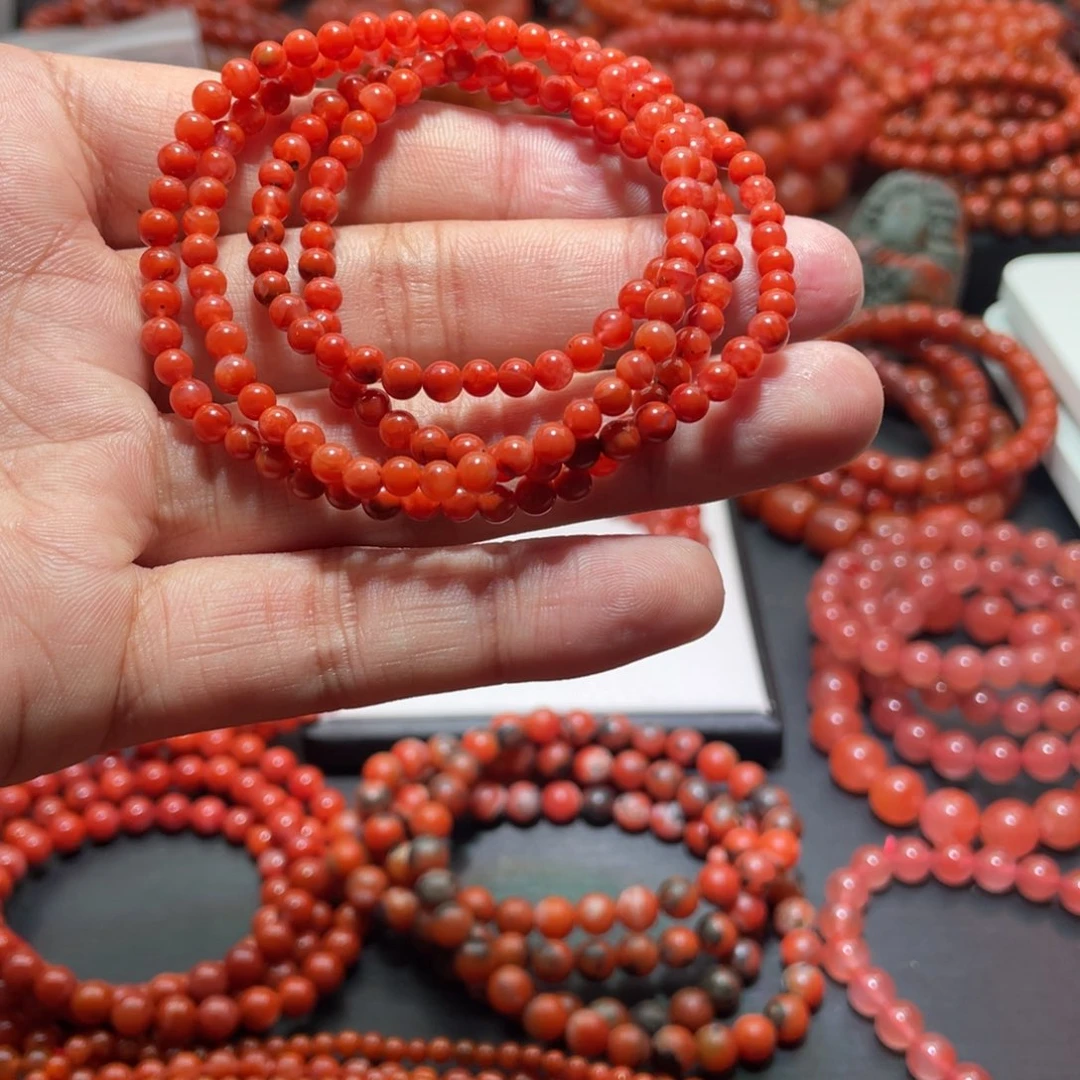 南红玛瑙手链未镶嵌