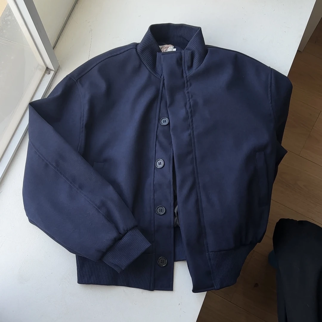 【金果子】2025春季夹克外套廓形简约美式复古高街短款外套XZ435