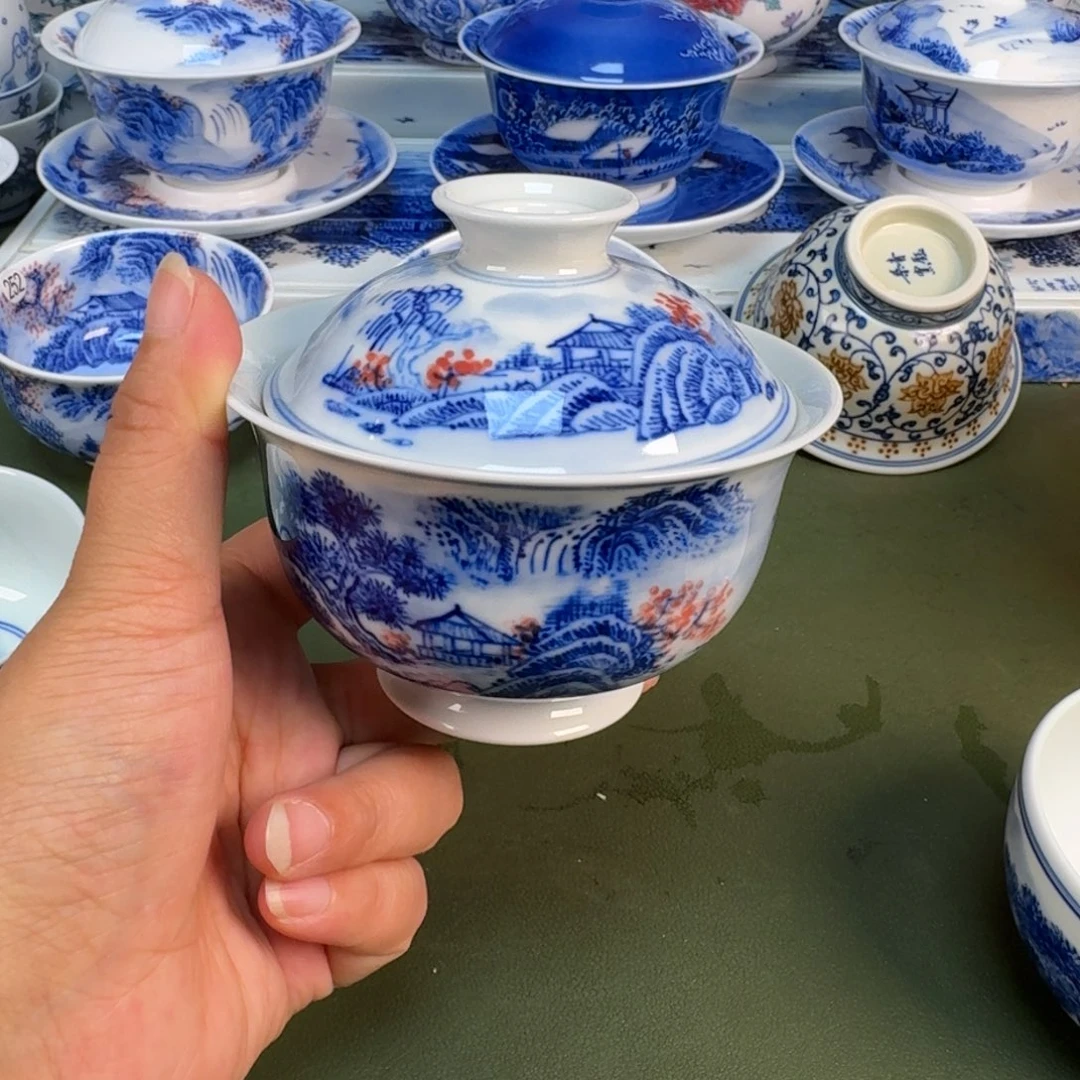 景德镇纯手绘茶具圆圆247