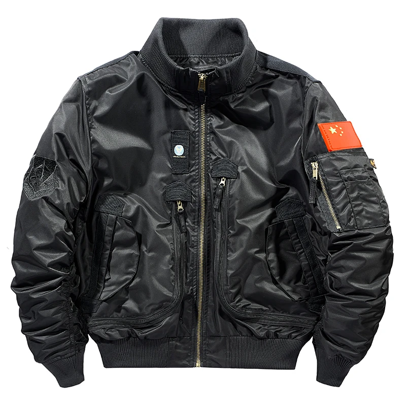 新款春秋季夹克男户外宽松美式大码男士刺绣棒球领外套最新款爆款