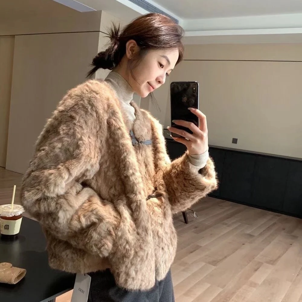人造皮草 新款中古貂小香风秋冬外套2025新款小个子外穿百搭防寒