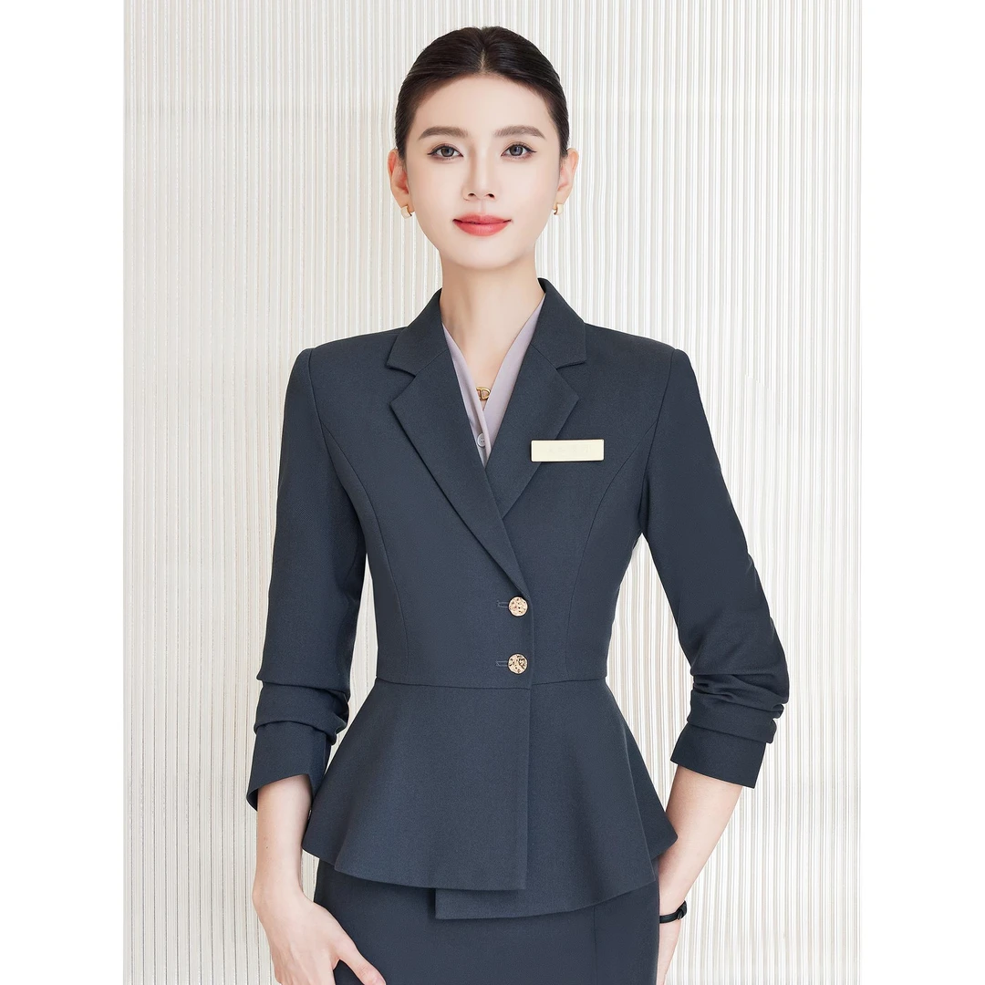 职业西装套装女春秋时尚气质美容院高端酒店前台接待珠宝店工作服
