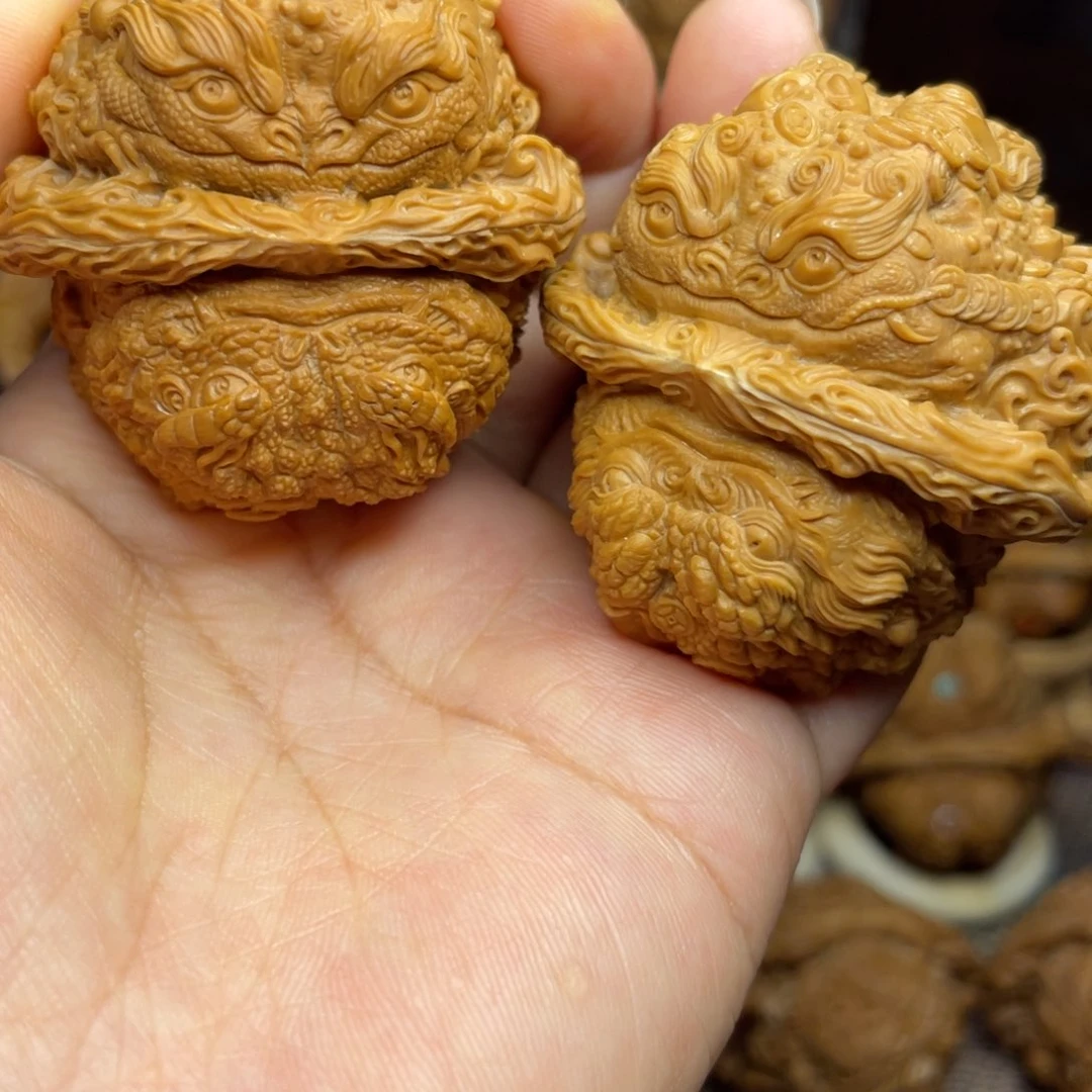 核桃手串/手链霸***生刘海戏金蟾蛤蟆头核桃雕刻核桃