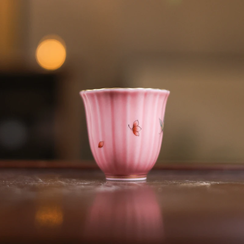 【大乔甄选】樱粉-华隐堂-蝴蝶菊瓣杯（华隐S0884）