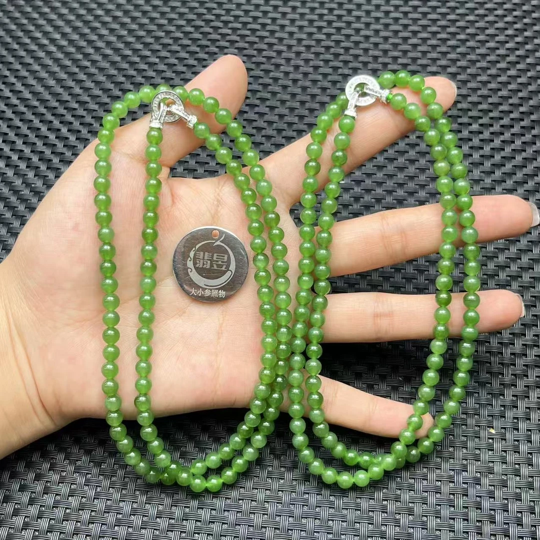 翡昱-N6-16795-和田玉珠链颈饰/约5+/约108颗-多样性发其一C