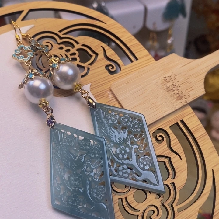 翡翠未镶嵌耳饰天然翡翠