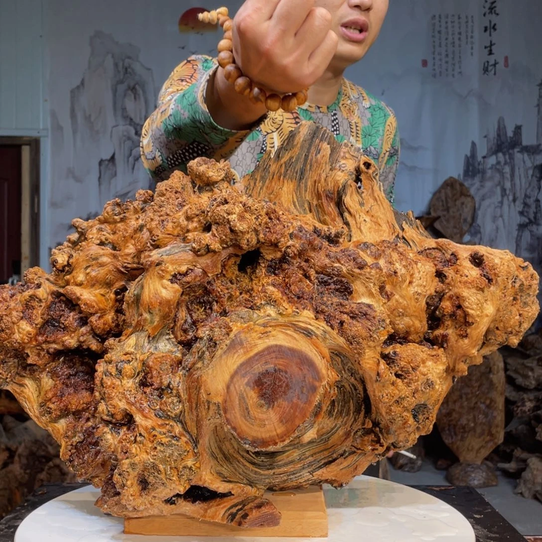 泰***雕木天然摆件 琥珀木20