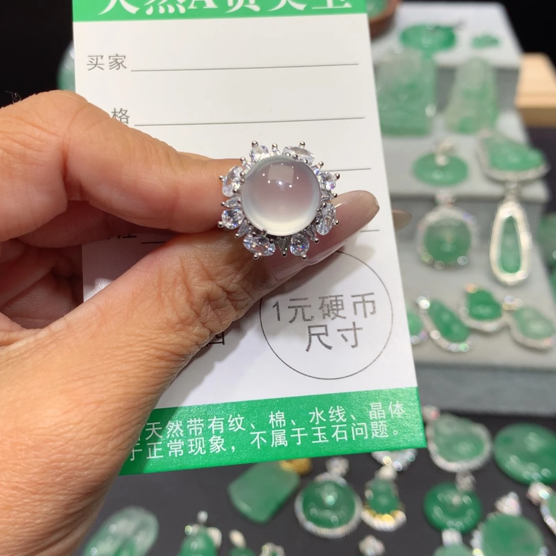 颈饰银S925镶嵌石英质玉