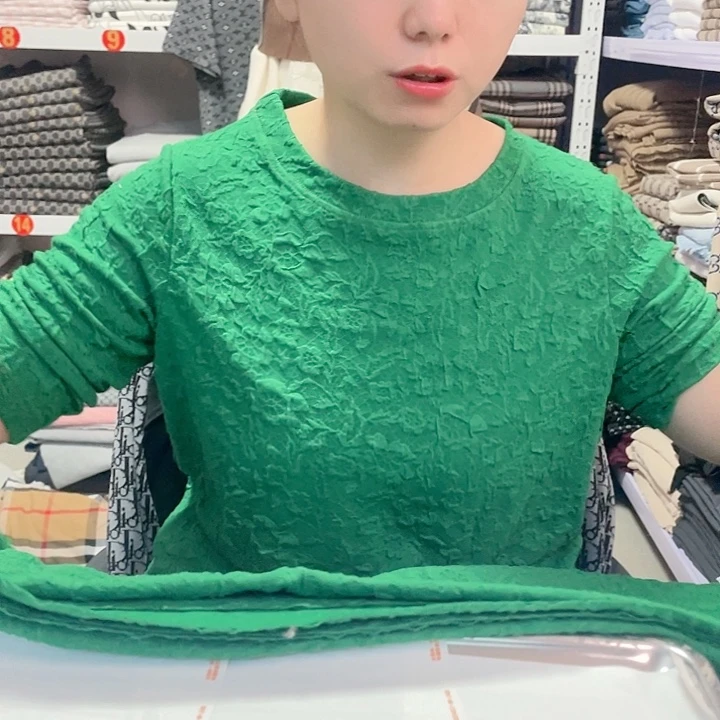 绿色泡泡提花一米198