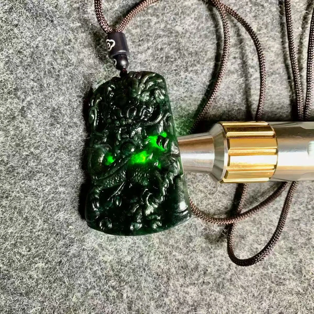 合金吊坠 药王石霸气龙牌吊坠九龙护主吊牌