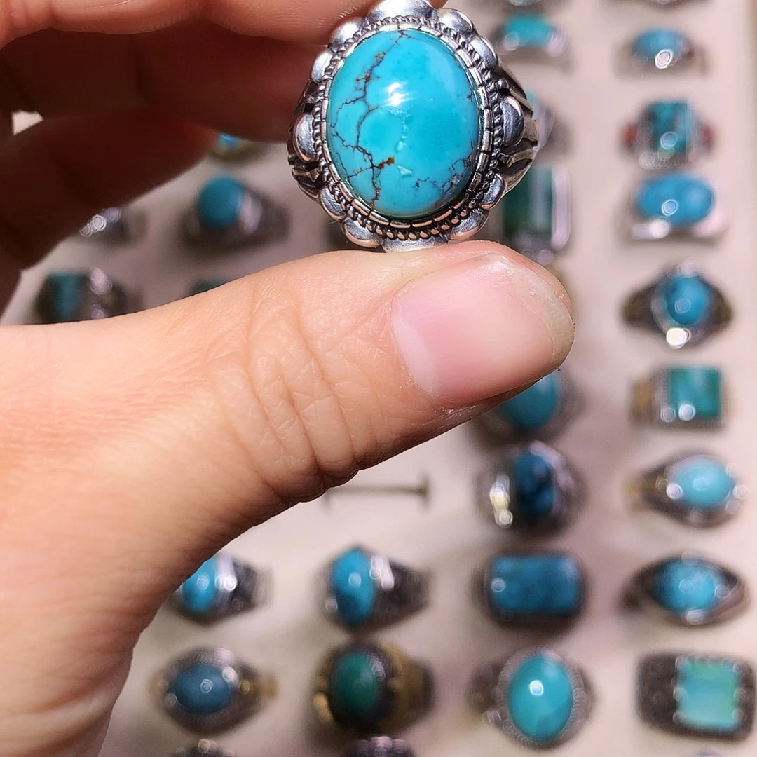 绿松石银S925镶嵌颈饰