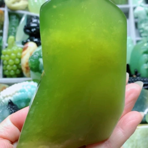 蛇纹石玉未镶嵌手把件