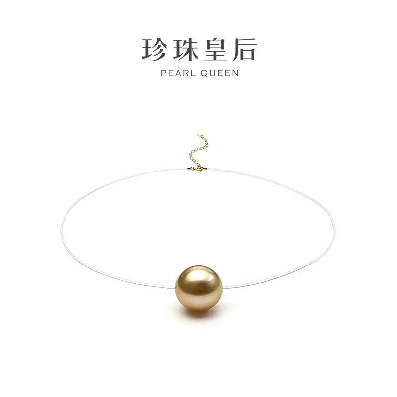 【珍珠皇后】S925银海水金珍珠项链（10-11mm）珠釉人鱼眼泪
