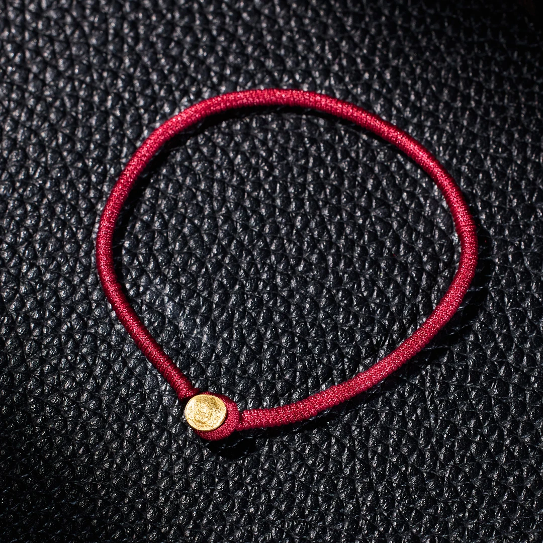 【歪歪】（素金）黄财神手绳*18K金（多样性发一）XB-J5723