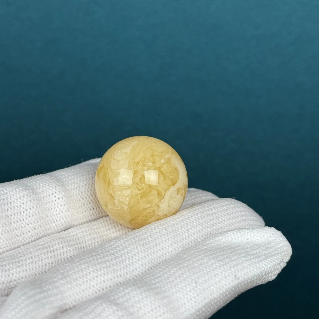 A8117天然原矿蜜蜡 妖花单珠 21.8mm支持复检