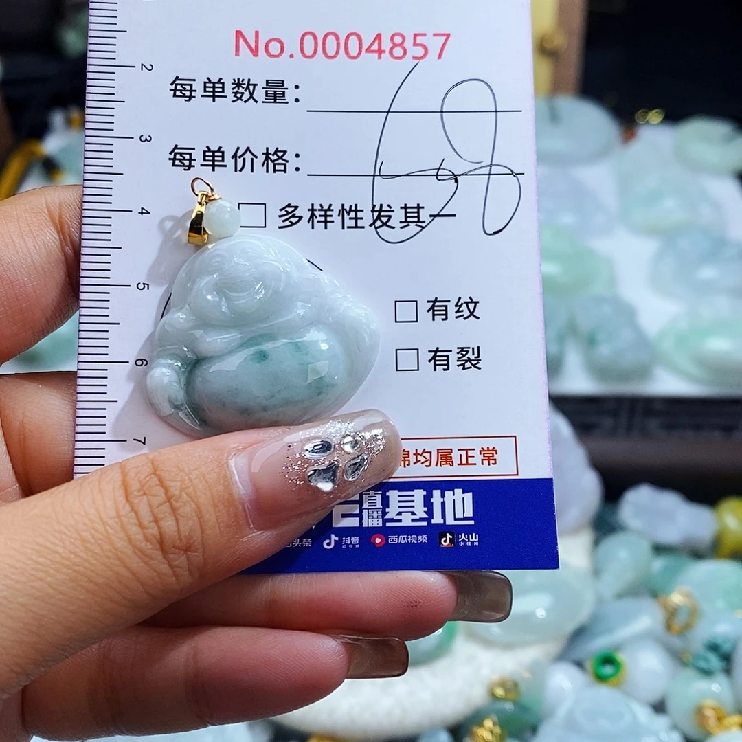 翡翠未镶嵌毛衣链4857