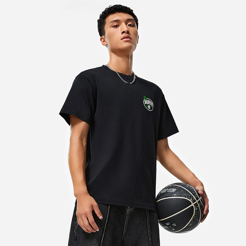 (直播）李宁男子短袖秋季吸湿排汗潮流时尚运动T恤AHST507