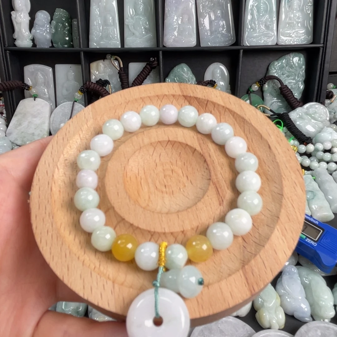 翡翠未镶嵌手链微瑕