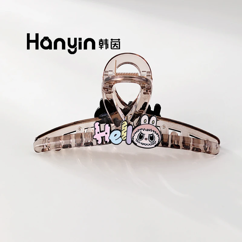 12cm卡通可爱hello粉发拉布布发夹百搭时尚抓夹AAA