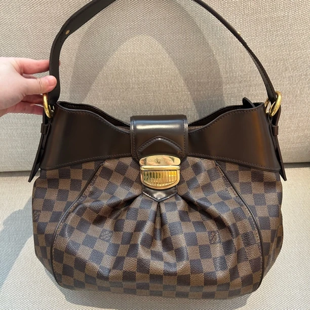 95新 LouisVuitton/路易威登 Lv金扣元宝腋下包购物袋小号