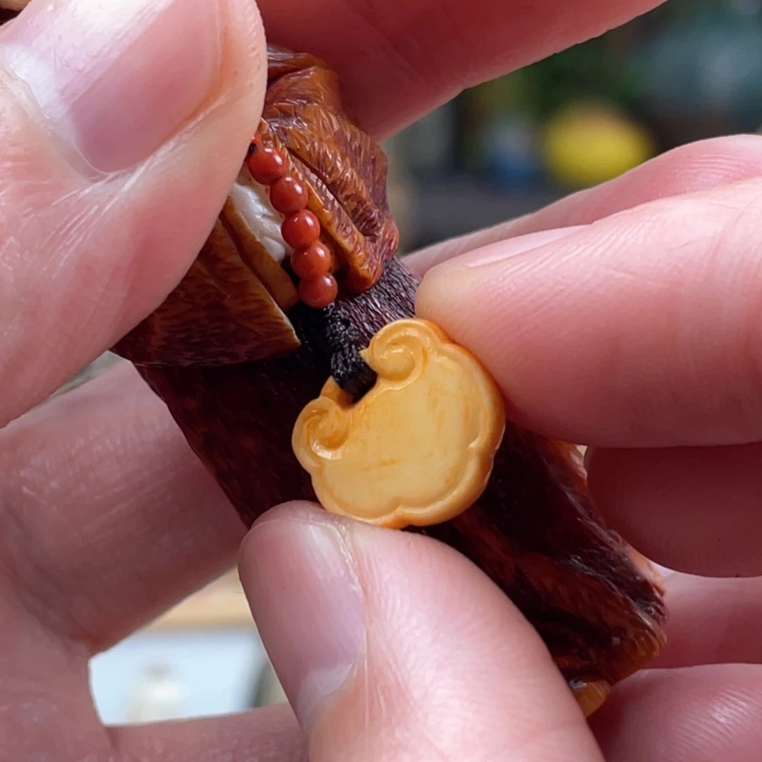 秋***火木方颜竹木艺术吊坠