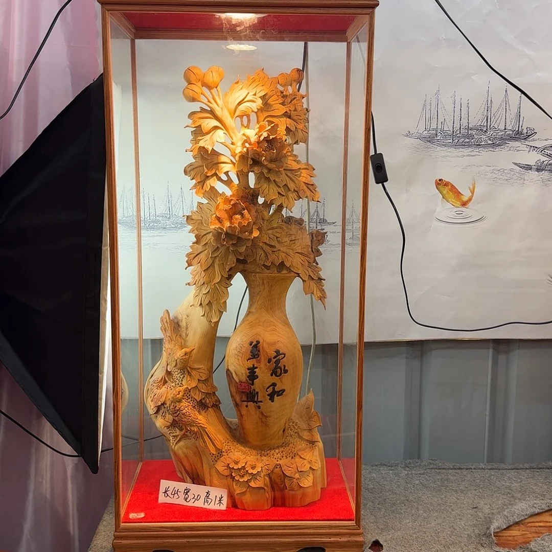 上***料柏木（崖柏）木雕款