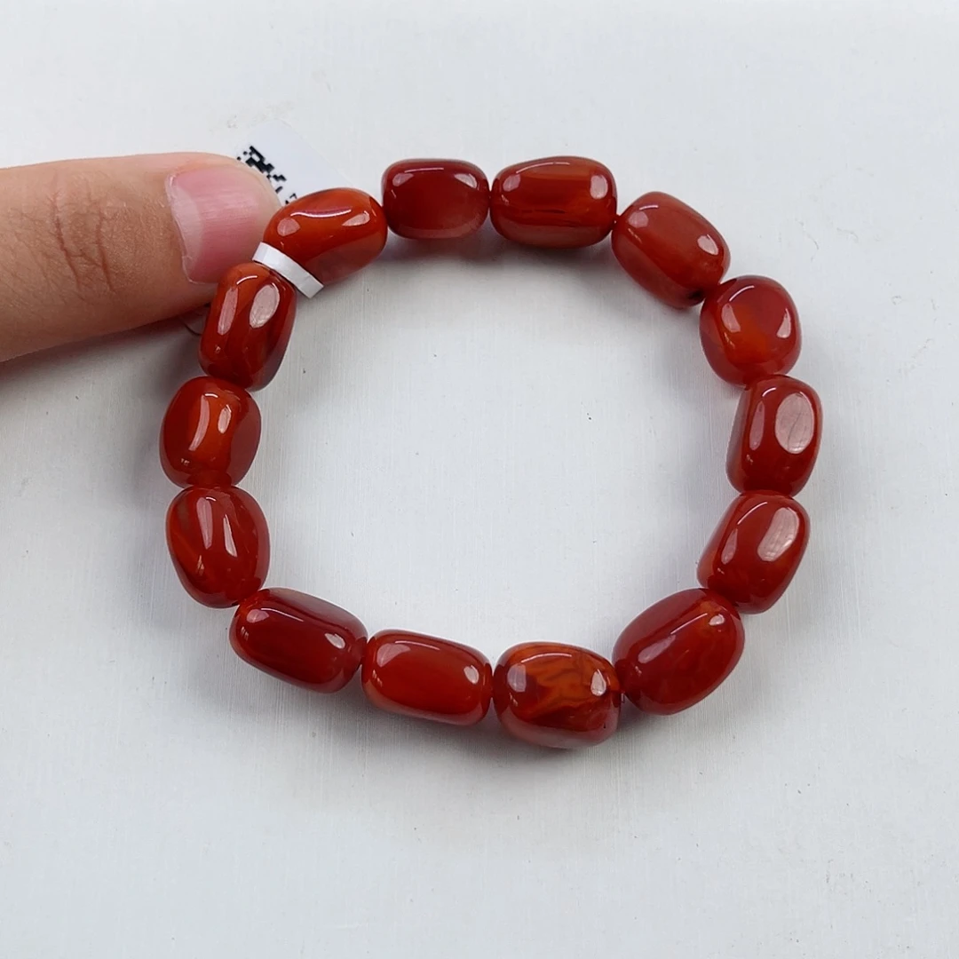 南红玛瑙瓦西牛血红随形9-10mm未镶嵌