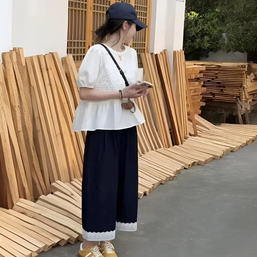 韩系甜美气质短袖衬衫女夏季绝美穿搭时尚洋气减龄娃娃衫显瘦上衣