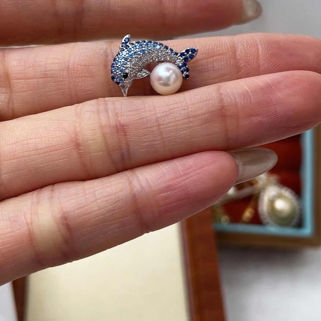 吊坠(不含链)海水珍珠银S925镶嵌