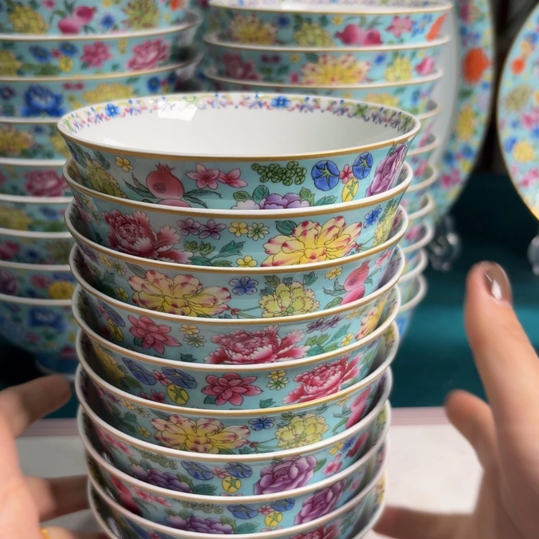 瓷景德镇陶瓷4.5寸10个